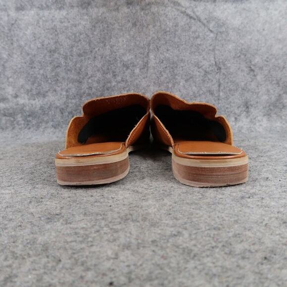 Shoes Womens 39 Mule Flats Slip On Fashion Casual Brown Pointed Toe Classic Boho - Picture 5 of 11